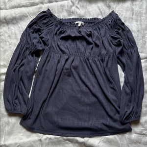 Off-Shoulder Purple Top